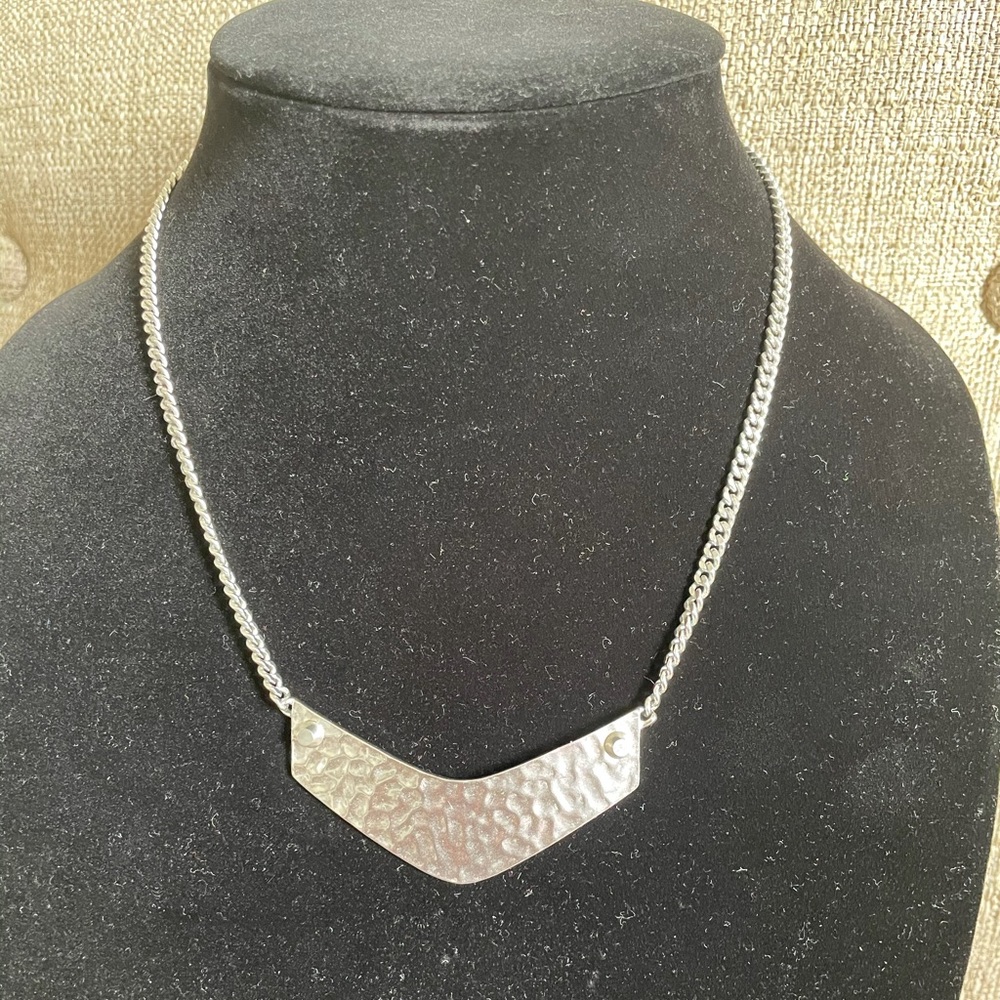 Sam Edelman hammered statement necklace